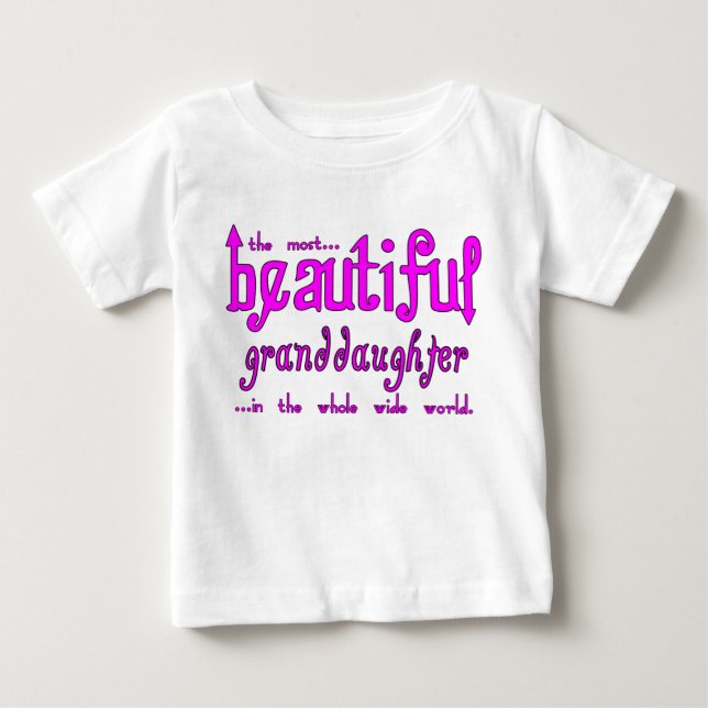 Birthday Christmas Parties Beautiful Granddaughter Baby T-Shirt (Front)