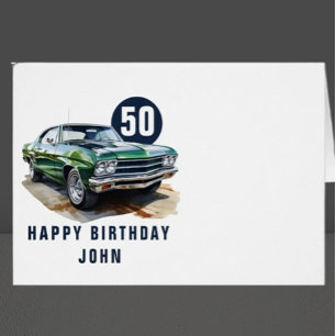 Birthday classic American muscle car