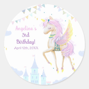 Birthday Classic Round Sticker. Sticker
