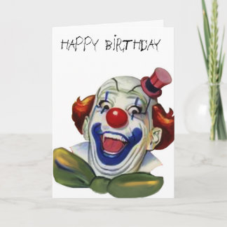 Birthday clown card