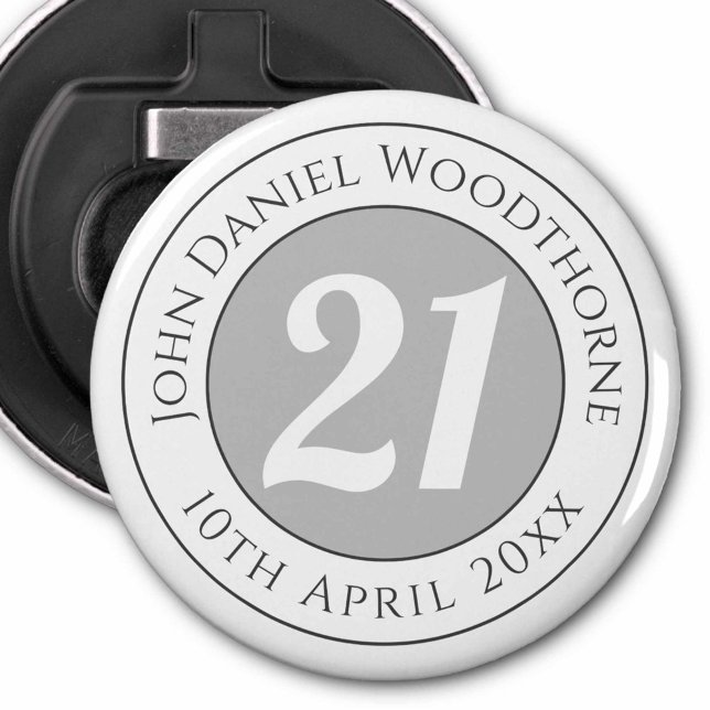 Birthday Commemoration with Name, Age, & Date Bottle Opener (Creator Uploaded)