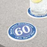Birthday Commemoration with Name, Age, & Date Coaster<br><div class="desc">Commemorate a significant birthday with a coaster which is decorated with the name of the recipient,  as well as their age,  and date of birth. A special keepsake that is practical too.</div>