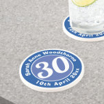 Birthday Commemoration with Name, Age, & Date Coaster<br><div class="desc">Commemorate a significant birthday with a coaster which is decorated with the name of the recipient,  as well as their age,  and date of birth. A special keepsake that is practical too.</div>