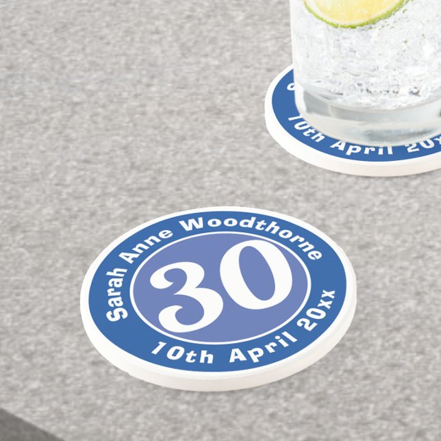 Birthday Commemoration with Name, Age, & Date Coaster (Creator Uploaded)
