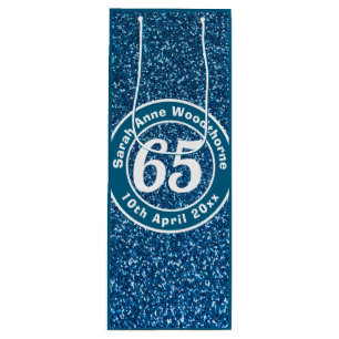 Birthday Commemoration with Name, Age, & Date Wine Gift Bag
