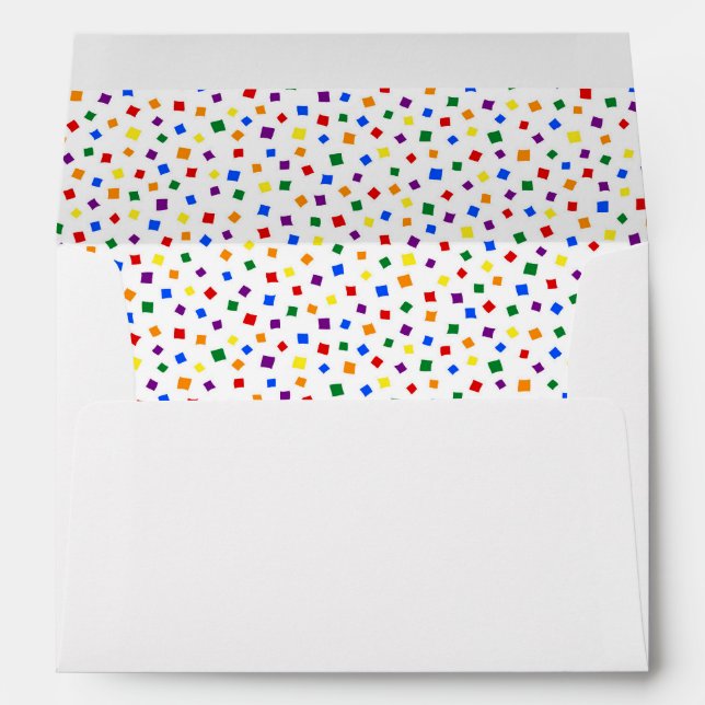 Birthday confetti rainbow envelope (Back (Bottom))