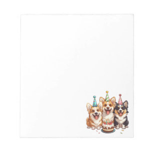 Birthday Corgi Dogs Notepad
