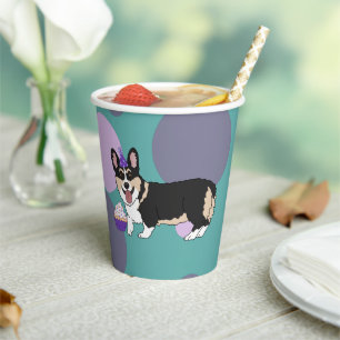 Birthday Corgi Paper Cups