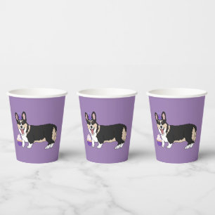 Birthday Corgi Paper Cups