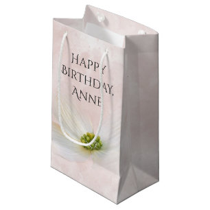 Birthday Cosmos Flower On Pink Small Gift Bag