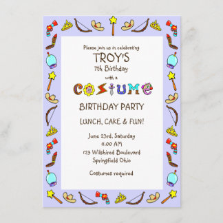Birthday Costume Party Children's Invitation