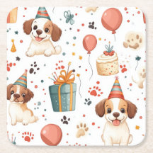 Birthday Cottage Coasters – Cosy Celebration Set