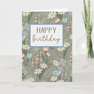 Birthday Cottagecore Floral Card