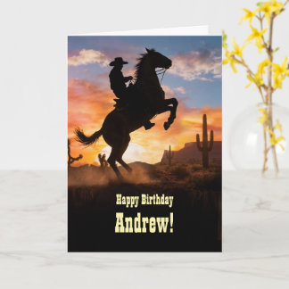 Birthday Country Western Personalised Name Card