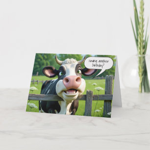 Birthday Cow Humour Card