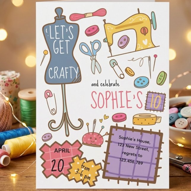 Birthday craft and art Invitation (Creator Uploaded)