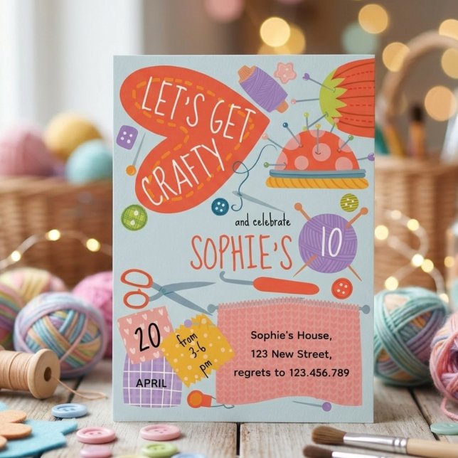 Birthday craft and art Invitation (Creator Uploaded)