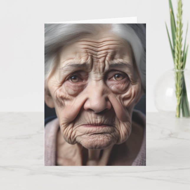 Birthday Cranky Old Lady Card (Front)