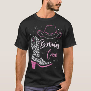Birthday Crew Birthday Party Squad Cowboy T-Shirt