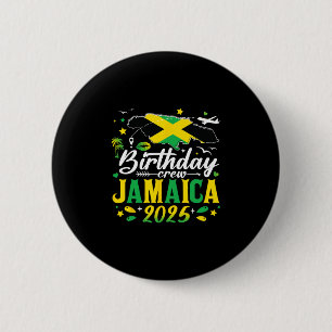 Birthday Crew Jamaica 2025 Family Cruise Vacation 6 Cm Round Badge