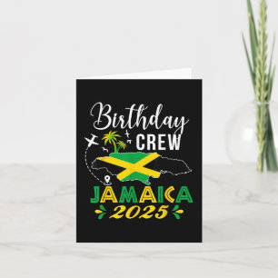 Birthday Crew Jamaica 2025 Tropical Vibe Group Mat Card