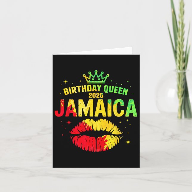 Birthday Crew Jamaica Trip 2025 Lips Bday Party Wo Card (Front)