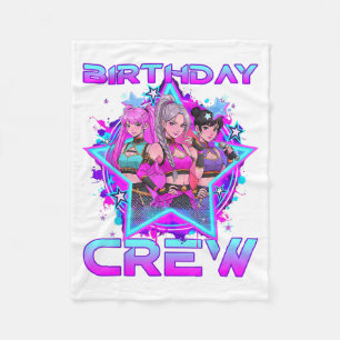 Birthday Crew K Pop Kids Girls K-pop Birthday Girl Fleece Blanket