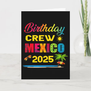 Birthday Crew Mexico 2025 Cruise Vacation Trip Mat Card
