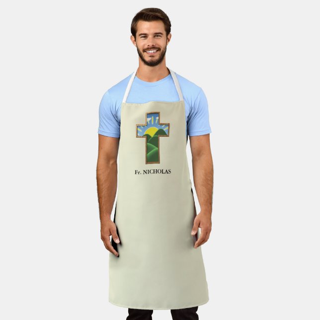 Birthday Cross Personalised Apron (Worn)