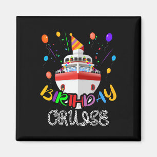 Birthday Cruise Cruising Bday Party Ocean Ship Cak Magnet
