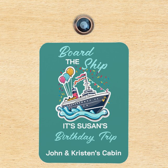 Birthday Cruise Funny Group Personalised Board  Magnet (Creator Uploaded)