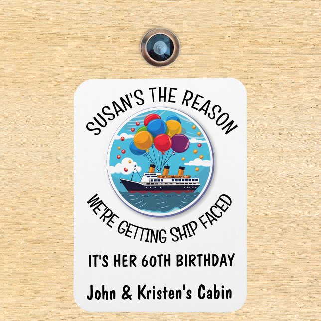 Birthday Cruise Funny Group Personalised  Magnet (Creator Uploaded)