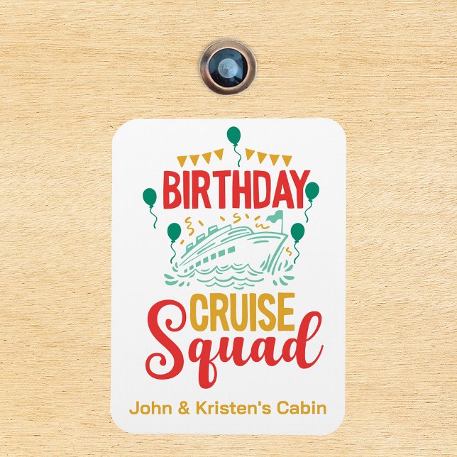 Birthday Cruise Funny Group Personalised Squad Magnet (Creator Uploaded)