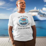 Birthday Cruise Funny Group Personalised  T-Shirt<br><div class="desc">This design may be personalised in the area provided by changing the photo and/or text. Or it can be customised by clicking Personalise this Template and then choosing the click to customise further option and delete or change the colour of the background, add text, change the text colour or style,...</div>