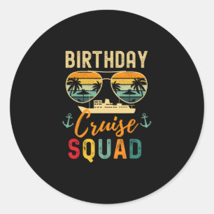 Birthday Cruise Shirts 2026 Squad Family Vacation  Classic Round Sticker