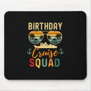 Birthday Cruise Shirts 2026 Squad Family Vacation Mouse Pad