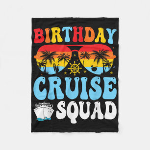 Birthday Cruise Squad 2025 Boat Birthday Party Cru Fleece Blanket