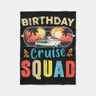 Birthday Cruise Squad 2025 Matching Cruise Birthda Fleece Blanket