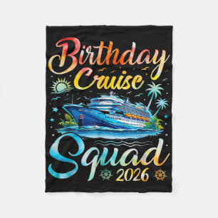 Birthday Cruise Squad 2026 Cruise Birthday Party V Fleece Blanket