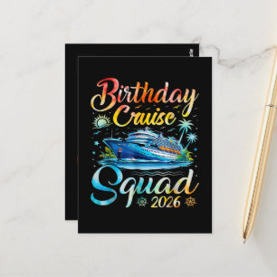 Birthday Cruise Squad 2026 Postcard