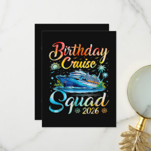 Birthday Cruise Squad 2026 Thank You Card