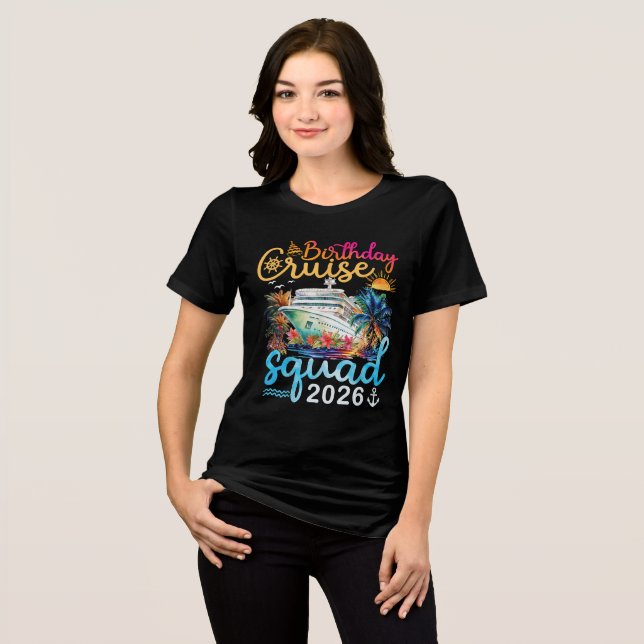 Birthday Cruise Squad 2026 Tri-Blend Shirt (Front Full)