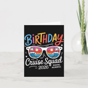 Birthday cruise squad crew family vacation 2026 card