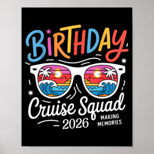 Birthday cruise squad crew family vacation 2026 poster