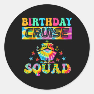 Birthday Cruise Squad Cruising Vacation Matching F Classic Round Sticker