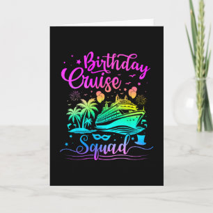 Birthday Cruise Squad Matching Family Cruise Trip  Card