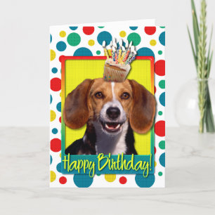 Birthday Cupcake - Beagle Card