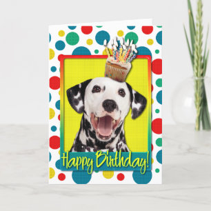 Birthday Cupcake - Dalmatian Card
