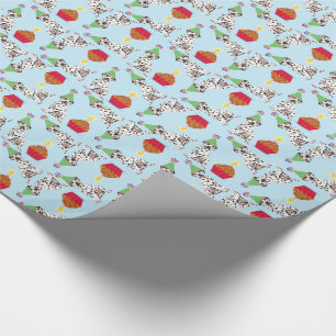 Birthday Cupcake Dalmatian Wrapping Paper