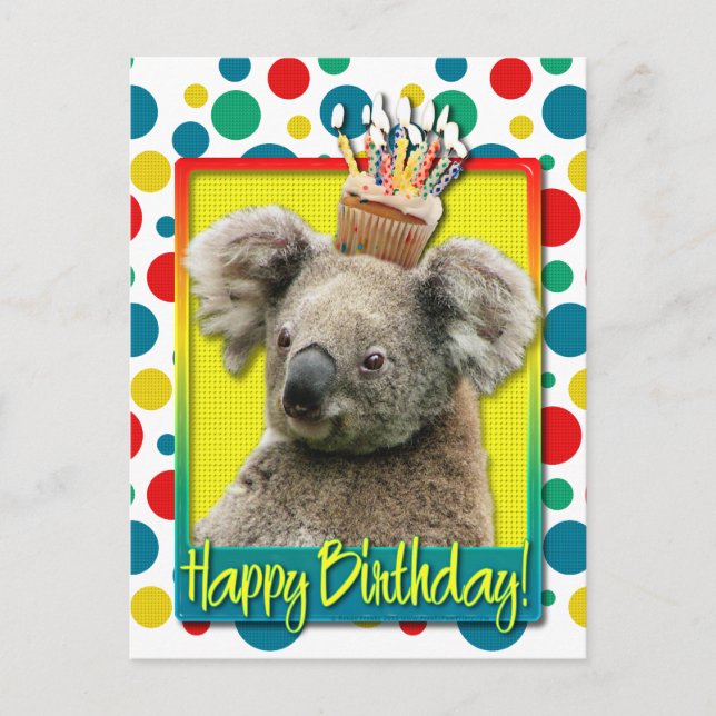 Birthday Cupcake - Koala Postcard (Front)